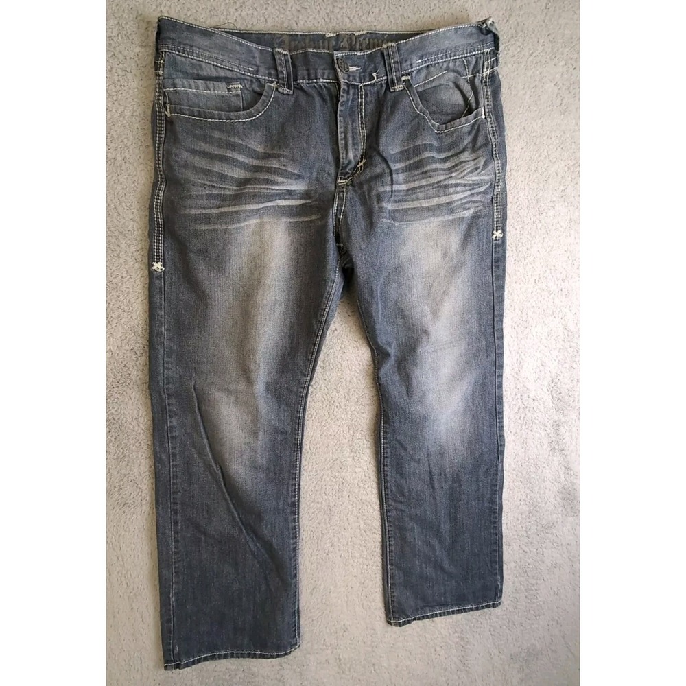 Archaic Mens Jeans Blue Size 38x30 Straight Denim Y2K Vintage Hip Hop Baggy Wide